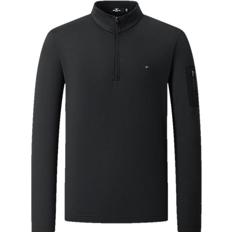 Septwolves Men s Autumn Mock Neck Jacquard Half-Zip Long Sleeve Top XXL