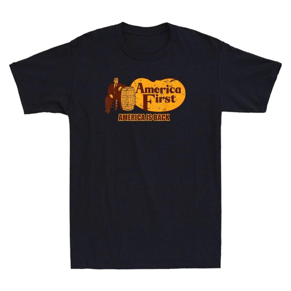 America Is Back Cracker - America First Funny Parody Quote Vintage Men s T-Shirt S