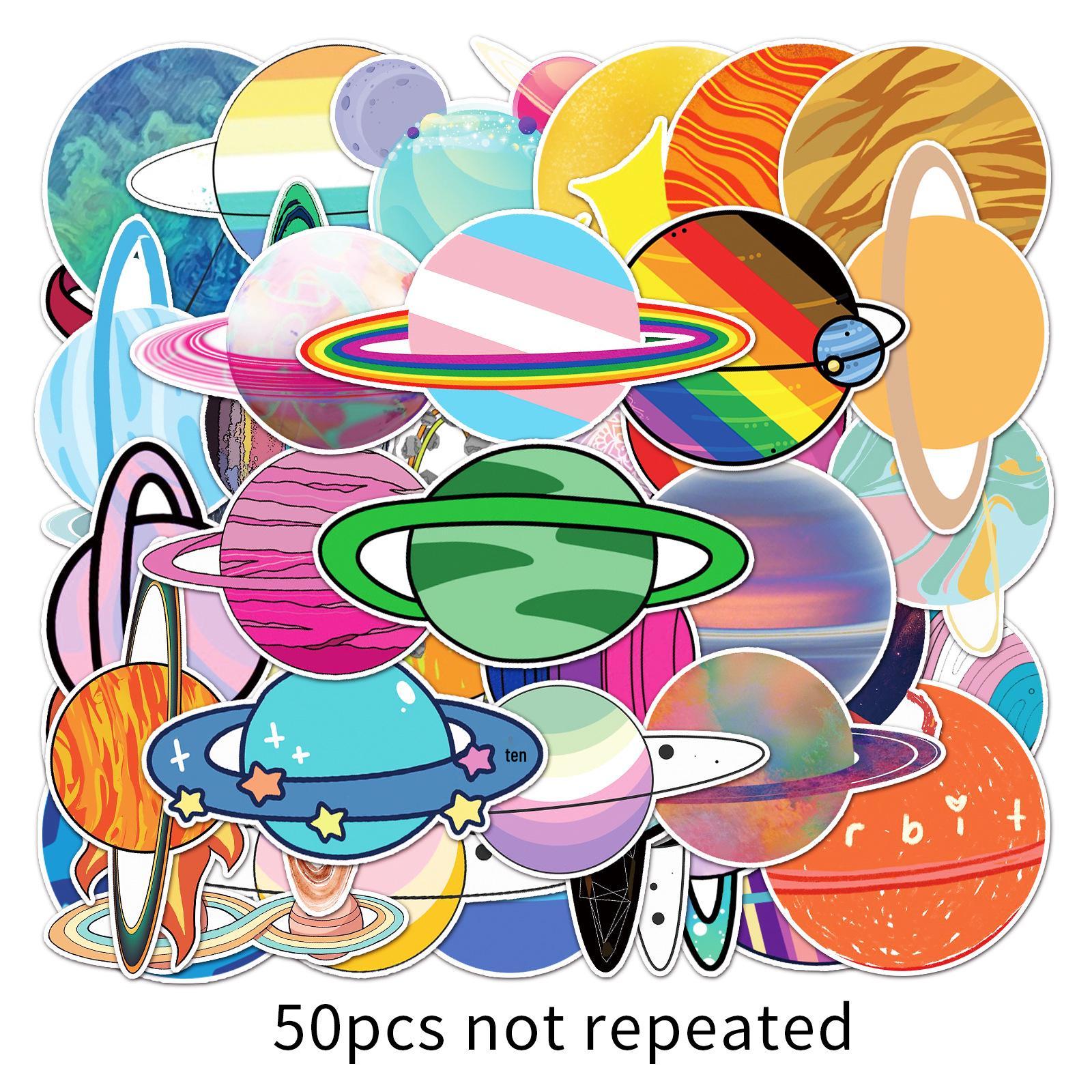 50 Waterproof Cartoon Graffiti Stickers for Children s DIY Diary, Skateboard, Phone, and Suitcase