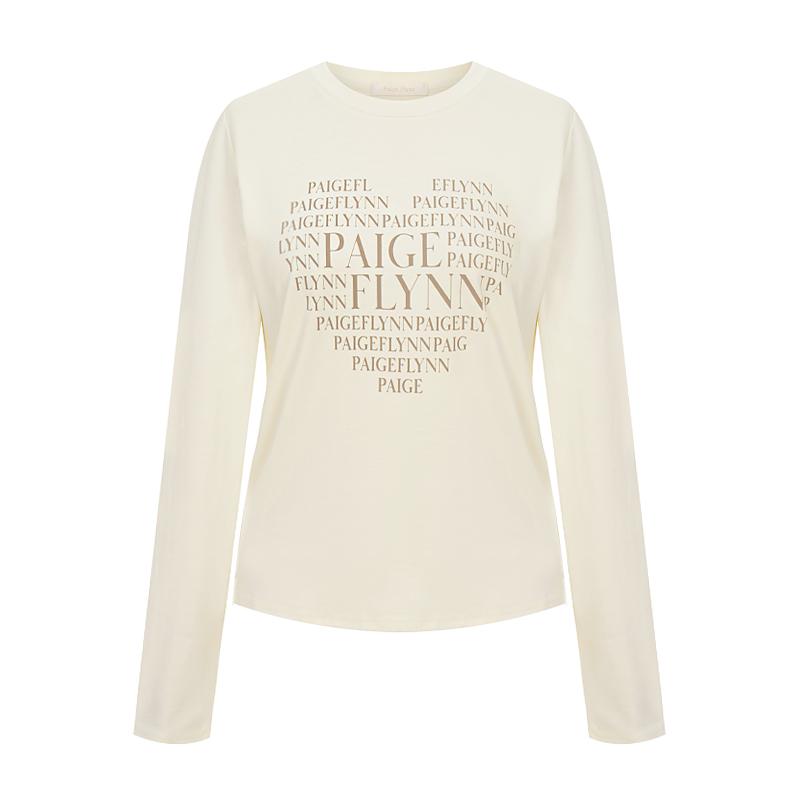 PAIGEFLYNN Signature Heart Semi-Slim T-Shirt_P5Cts019M