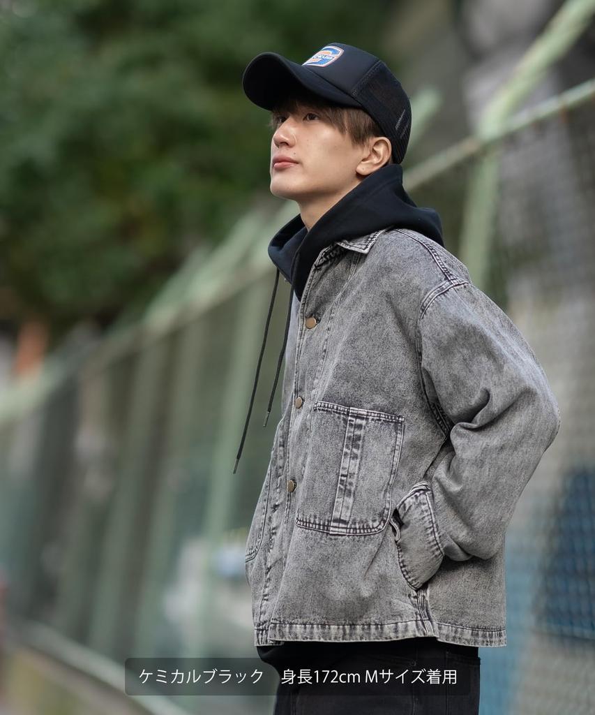 Double Chest Pocket Denim Blouson [IMPROVES] [SIDEWAYSTANCE] 10.5oz