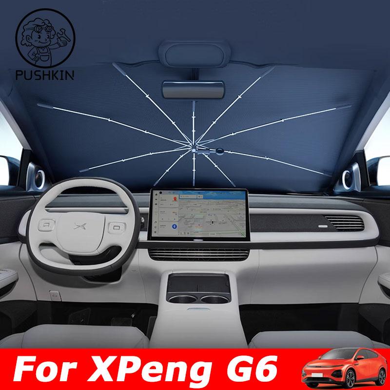 For XPENG G6 Xiaopeng G6 2023 2024 2025 Car Windshield Sunshade Foldable Umbrella Amry Front Heat Insulation Accessories