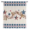American Flag Pentagram Sheer Window Curtains For Living Room Kitchen Children Bedroom Voile Hanging Curtain
