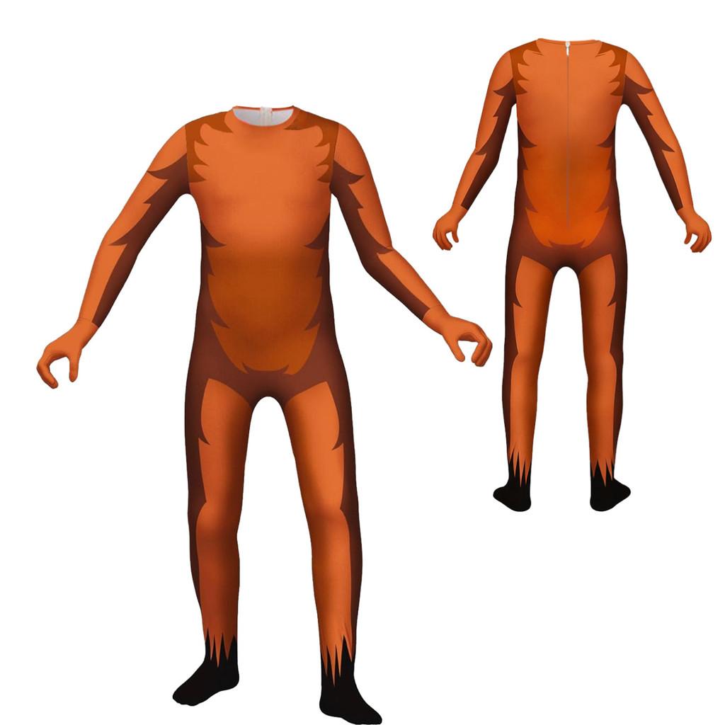 Dětské Chlapecké Dívčí 99 Nocí v Lese Potisk Dlouhý Rukáv Kombinéza Sady Masek Halloweenské Cosplay Kostýmy