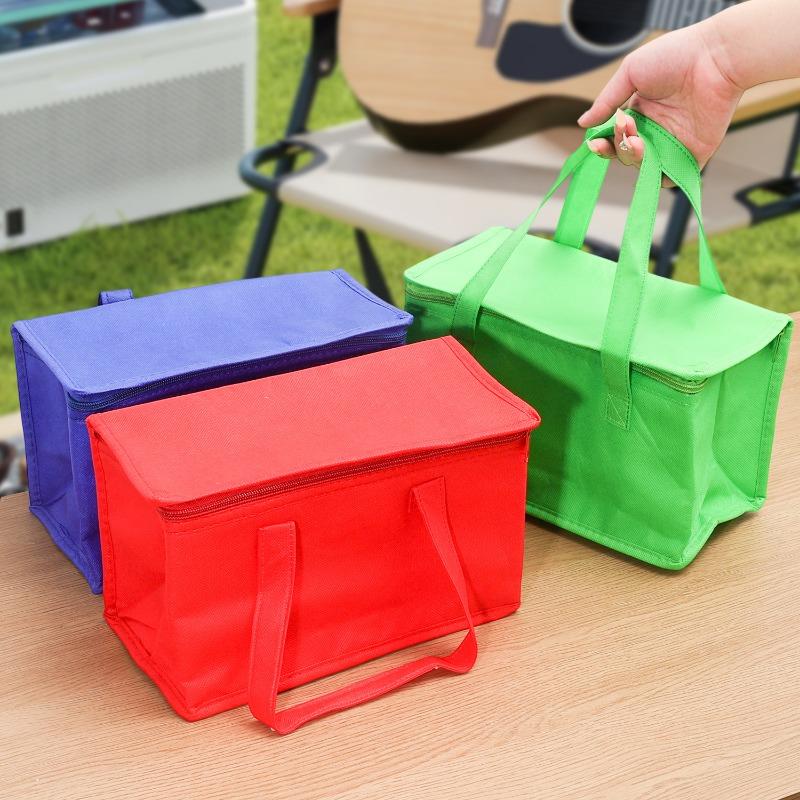 1/5x Portable Insulated Cooler Bag for Drinks and Lunch Aluminum Foil Material for Beach Picnic Travel Food Boxes Accessories