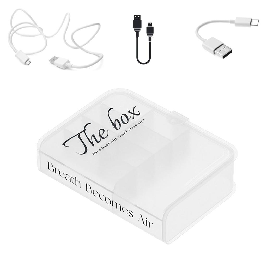 Skrivebordsorganisatorboks Oppbevaringsetui for datakabel Plast Bokdesign Hjemmedekorasjon for Line Ørepropp