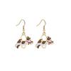 Fun Cartoon Asymmetrical Oil Drop Earrings, Guochao Panda Animal Fruit Earrings, Cute Mushroom Leaf Earrings