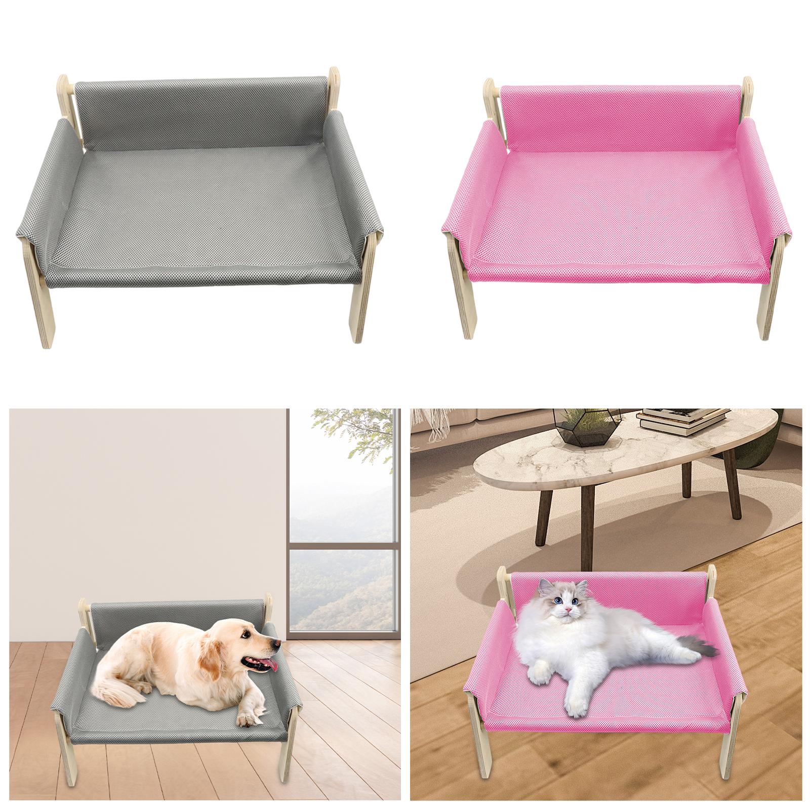 

Elevated Cat Bed Cat Furniture Bed for Small Medium Cats Sleeping Lounge серый
