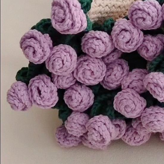 Crochet Rose Bouquet Blanket Handmade Rose Bouquet Throw Blanket Crocheted Roses Bouquet Sofa Blanket for Bed Decor Romantic Gift