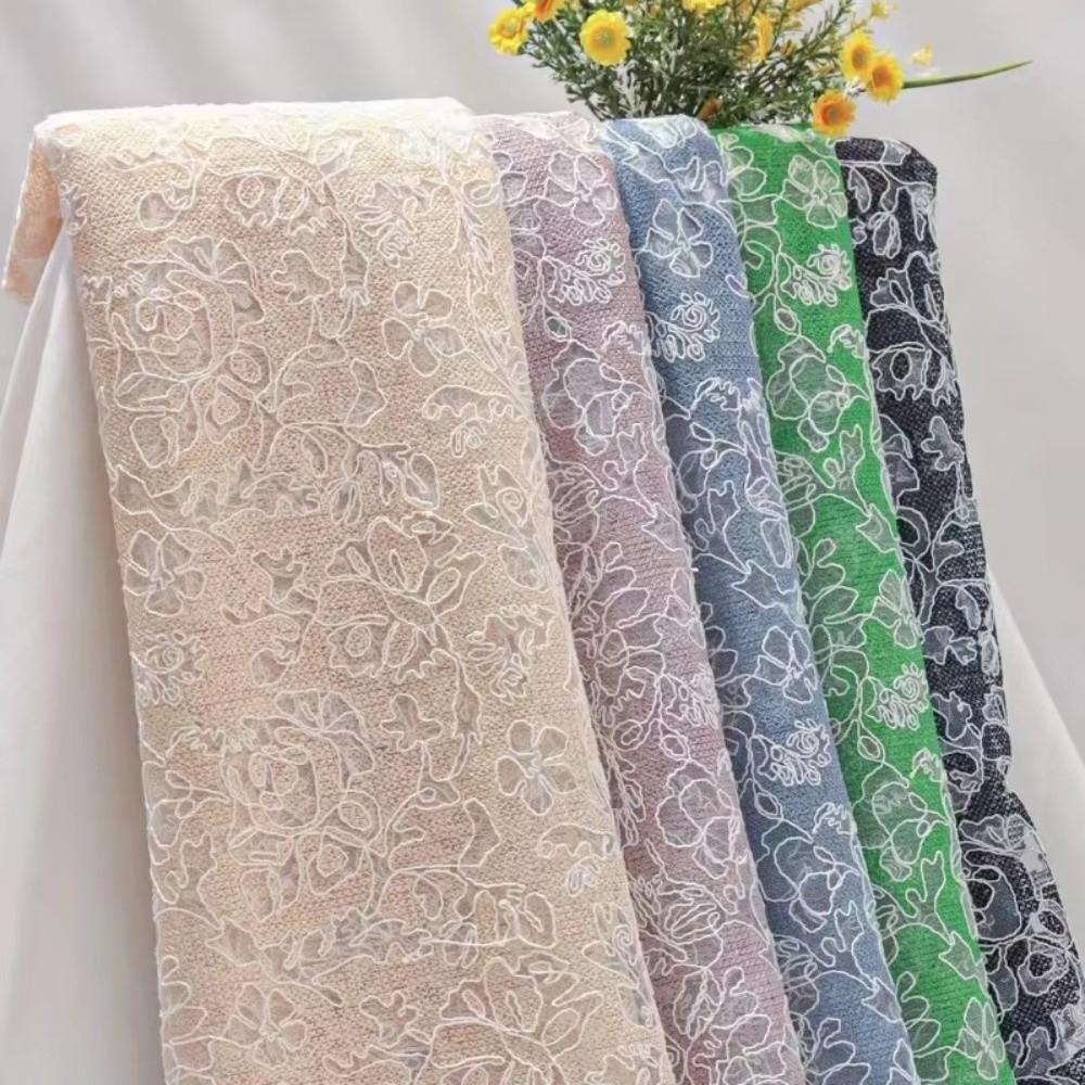Hollow Mesh Lace Fabric Embroidery Womens Clothing Material For Kids Dress Blouse