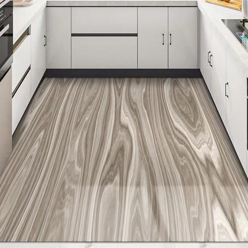 Holzmaserung Küchenteppich Wasserdicht Ölbeständig PVC-Teppich Leichter Luxus Rutschfest Kratzfest Fußmatten Zuschneidbare Fußmatten