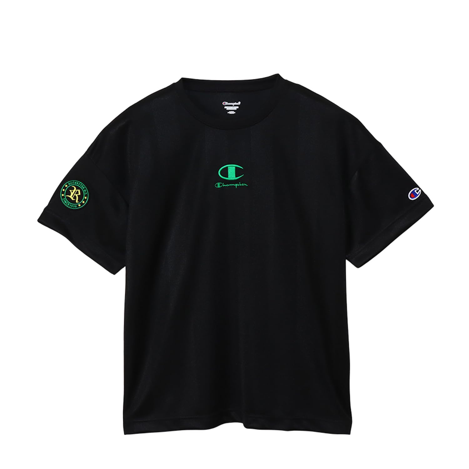 

Champion Short Sleeve Crew School Sports Kids T-Shirt, Neck, Quick-Drying, One-Point Logo, Boys T-Shirt, Black, CK-ZS305 чёрный
