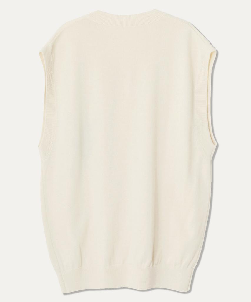 Mayol Argyle Intarsia Knit Vest_Ivory