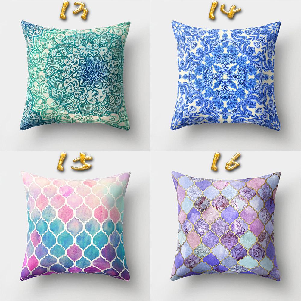 Creative Home Office Pillowcase Geometric Pattern Polyester Pillowcase
