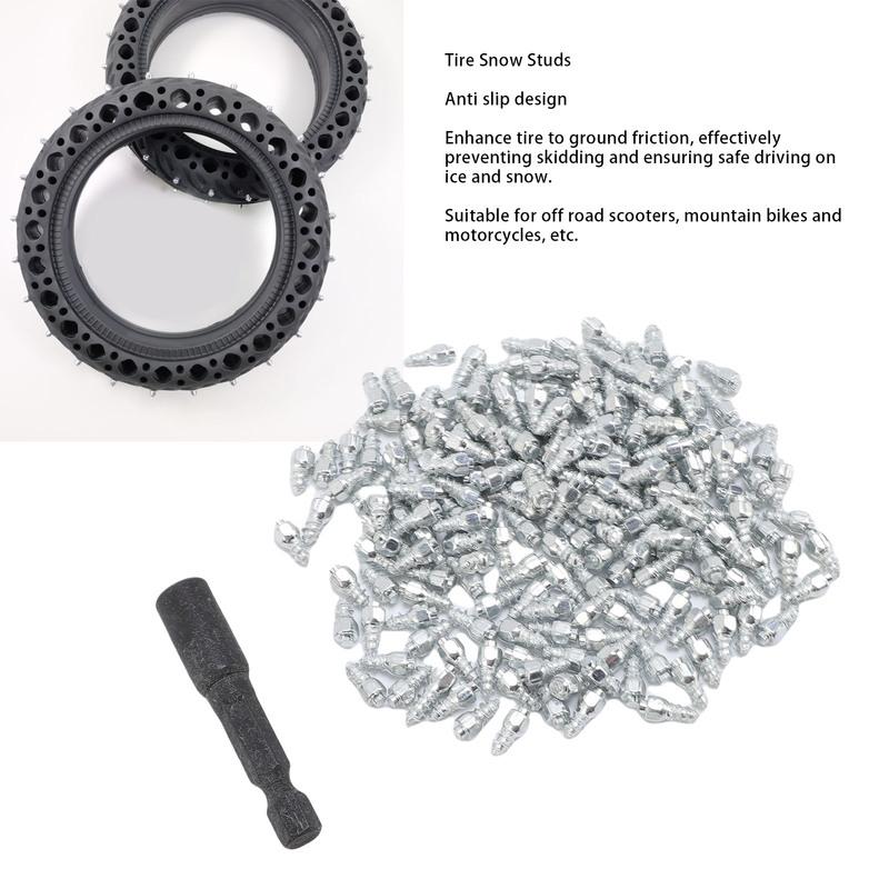 

Winter Snow Tire Studs 4x9mm Easy To Install Enhanced Safety Snow Tire Spikes with Installation Tool for Mountain Bikes