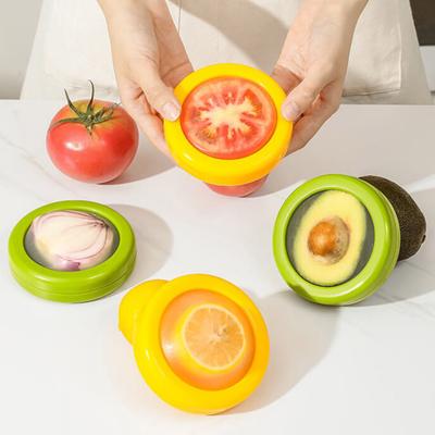 Refrigerator Storage Container Silicone Fruit Storage Box with Twist-Off Lid BPA Free Easy To Clean Reusable Fridge