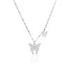 Butterfly Necklace Women'S Premium Clavicle Chain Valentine'S Day Silver 999 Accessories