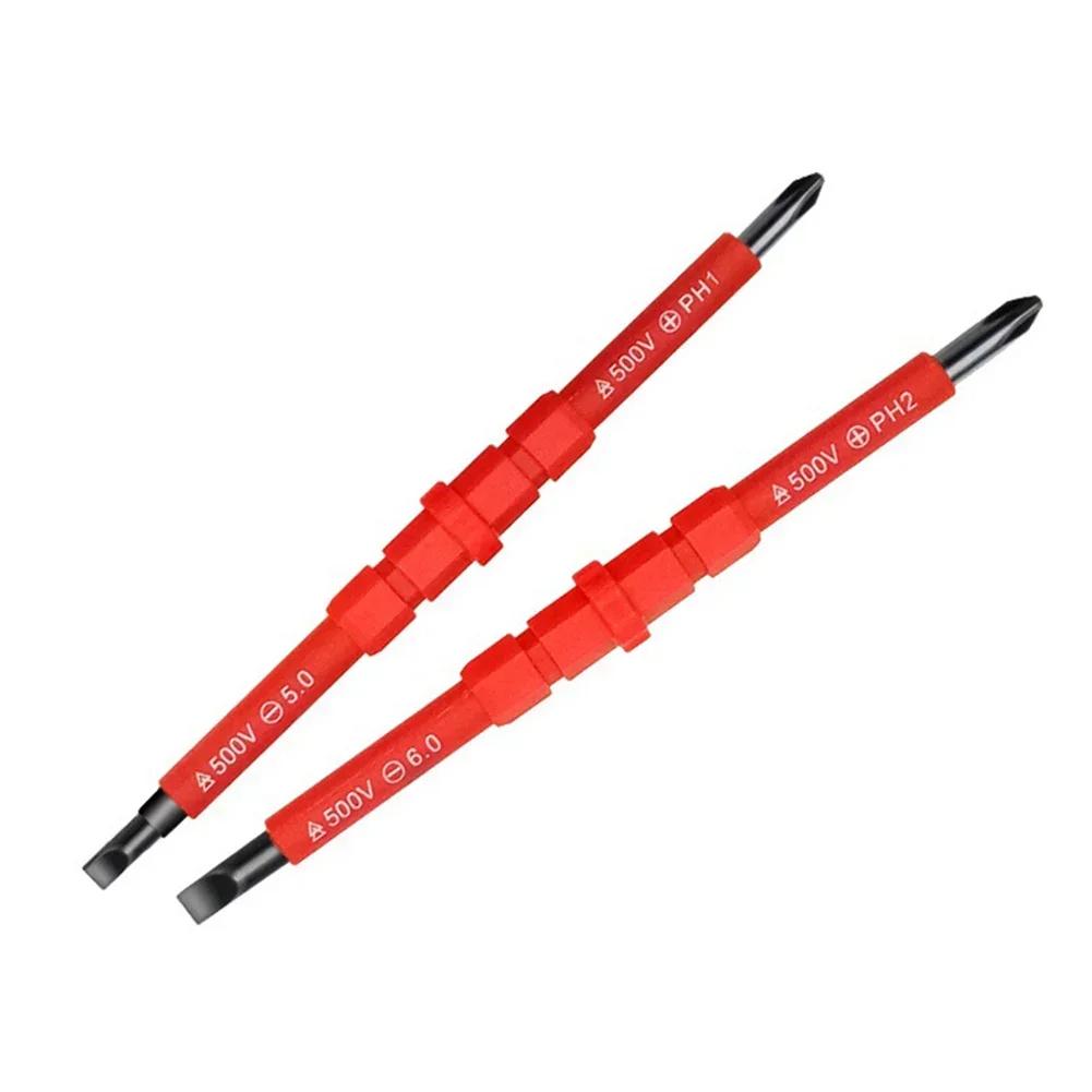 3 In 1 Insulated Screwdriver Set PH1 PH2 Slotted Cross Bits Electrician Tool Kit for Multi Purpose Use