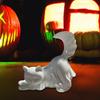 Ghostly Kitten Figurine Halloween Resin Animal Statue Decoration for Holiday Party Centerpieces Indoor and Outdoor Use