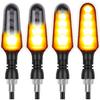 Kinstecks 4PCS Motorcycle Indicators Flowing Turning Indicators Turn Signal Lights 12V for Motorcycle Motorbike Scooter Quad Cruiser Harley Kawasaki