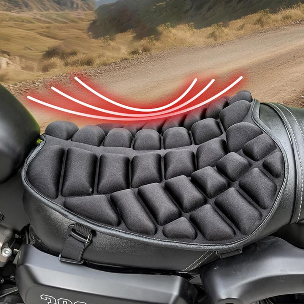 Motorcycle Cushion Seat Pad Non-Slip Riding Accessory Shock Absorption Motorcycle Seat Pad for Men Women Father Boyfriend