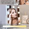 FENCHILIN Hollywood Mirror Tabletop Mirror with 9 LED Bulbs, 10x Magnification, Three Lighting Modes, Adjustable Brightness, 360 Degree Rotation, Self