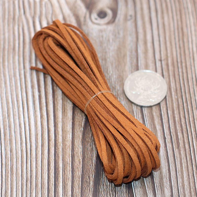 5M Langes Lederband Flaches Wildlederimitat Schnur Faden DIY Armband Funde Seil Schnur Schmuckherstellung 3mm Dicke Zubehör