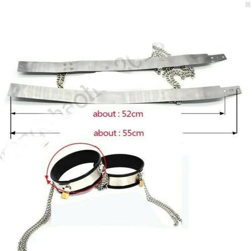 Manyjoy Adjustable PU Leather/Stainless Steel Customized Thighs Cuffs Bondage Adult Sex Toy Erotic Restraints Bondage Sex Toys