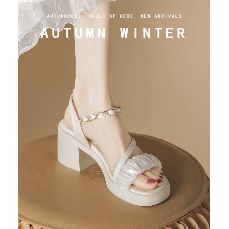 

High heels women s summer new thick-soled waterproof platform thick-heeled sandals women s versatile women s sandals 34