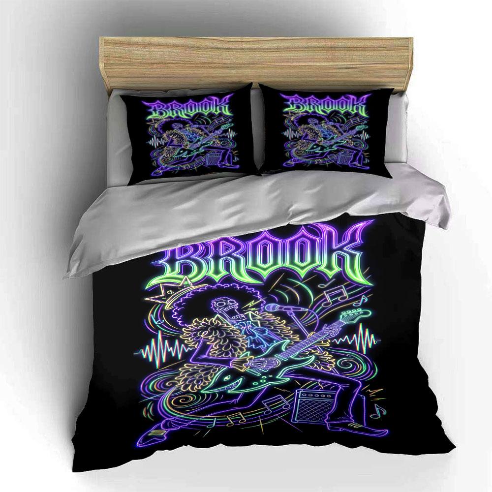 Skeleton playing electric guitar. Bedding sets Duvet cover sets Duvet covers Pillowcases(1 * Duvet Cover 2 * Pillowcases, without duvet insert)