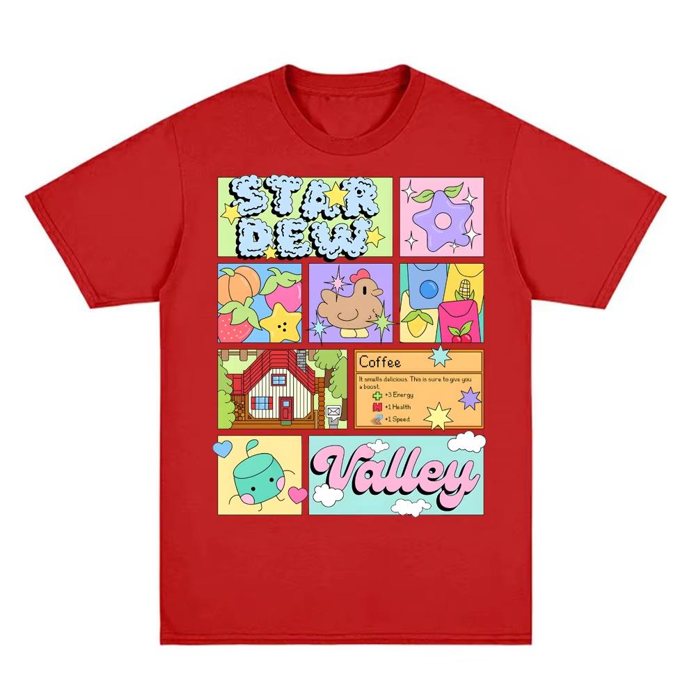 Stardew Valley TEE New Style GAME Print High Quality Teeshirt Comic pure Cotton Comfortable Round Neck Short Sleeve Top