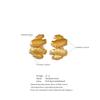 Eetit Statement Stainless Steel Hammer Metal Geometric Drop Big Earrings 18K Gold PVD Plated Attractive Daily Jewelry 2025