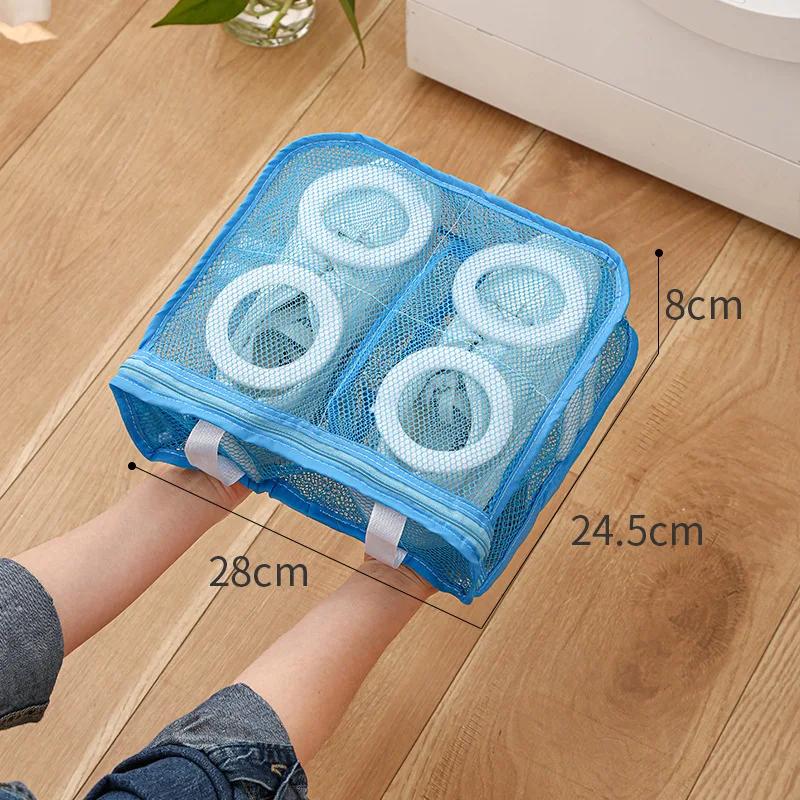 

Round Mesh Shoes Laundry Washing Storage Bag Washing Machine Drying Handbag Household Shoe Washing Bag Anti-deformation Net Bag