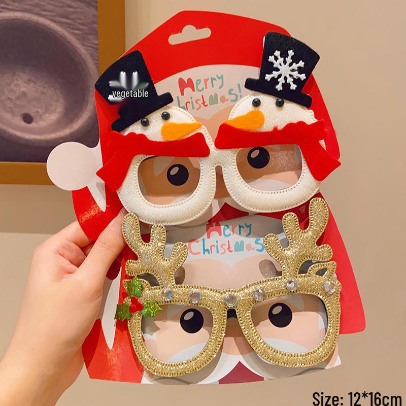 Christmas Festival Funny Elk Eyeglass Frames - Cute Cartoon Student Costume Gift & Decoration Mask