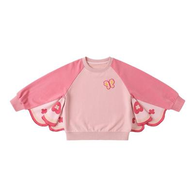 Dudu Baby Butterfly Girl's Spring Sweatshirt