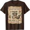Retro Vintage I've Done Horrible Things for Money Raccoon T-Shirt Unisex T-Shirt