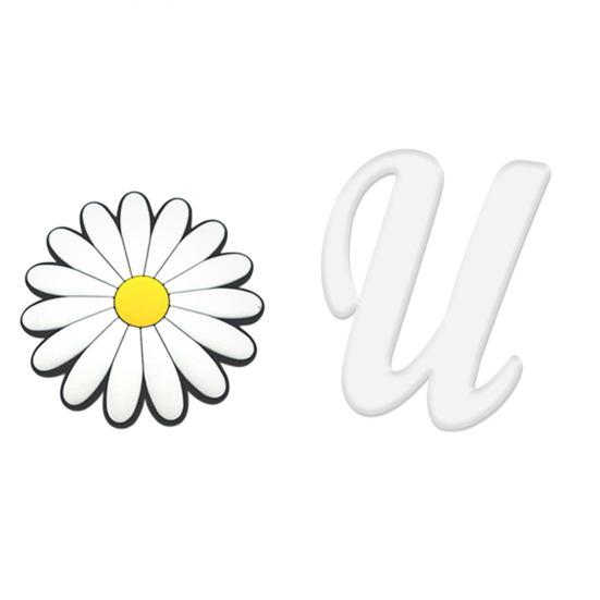 English Letter Hole Bag Charm Lightweight Reusable Beach Tote Handbag Hole White Alphabet Decoration DIY Hole Bag Accessories