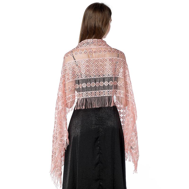 Luxury Sequin Embroidery Shawl with Fringe - Perfect for Brides, Bridesmaids, Weddings, and Evening Gowns