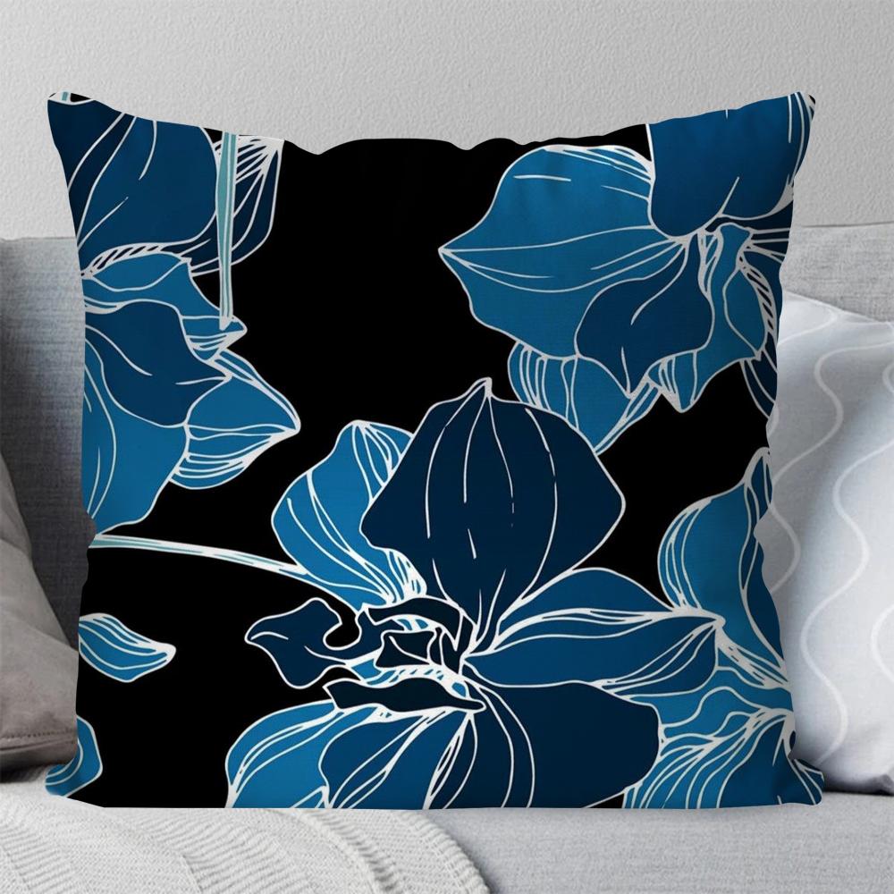 Colorful Flowers Pillow Case Square Pillow Bedroom Sofa Leisure Comfort Cushion Car Living Room Home Decoration 40X40