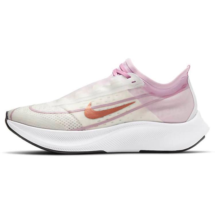 New Nike Zoom Fly 3 White Light Arctic Pink Bronze Women's AT8241-103