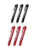 Permanent Mackie Fine Black and 3 of Total 6 Markers, Knock, Point, Red, Each, Markers, P-YYSB6-BK3-AZ, P-YYSS6-R3-AZ