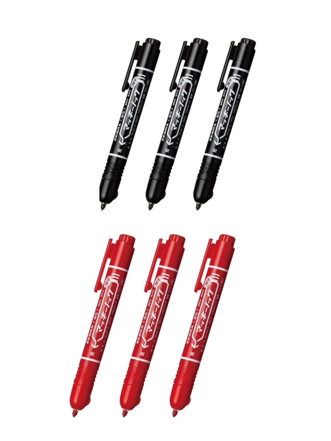 

Permanent Mackie Fine Black and 3 of Total 6 Markers, Knock, Point, Red, each, Markers, P-YYSB6-BK3-AZ, P-YYSS6-R3-AZ