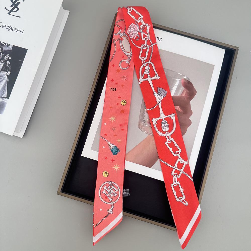 Chaveiro Estilo Coreano Cadeado Lenço de Sarja Envolto Fita para Alça Faixa de Cabeça