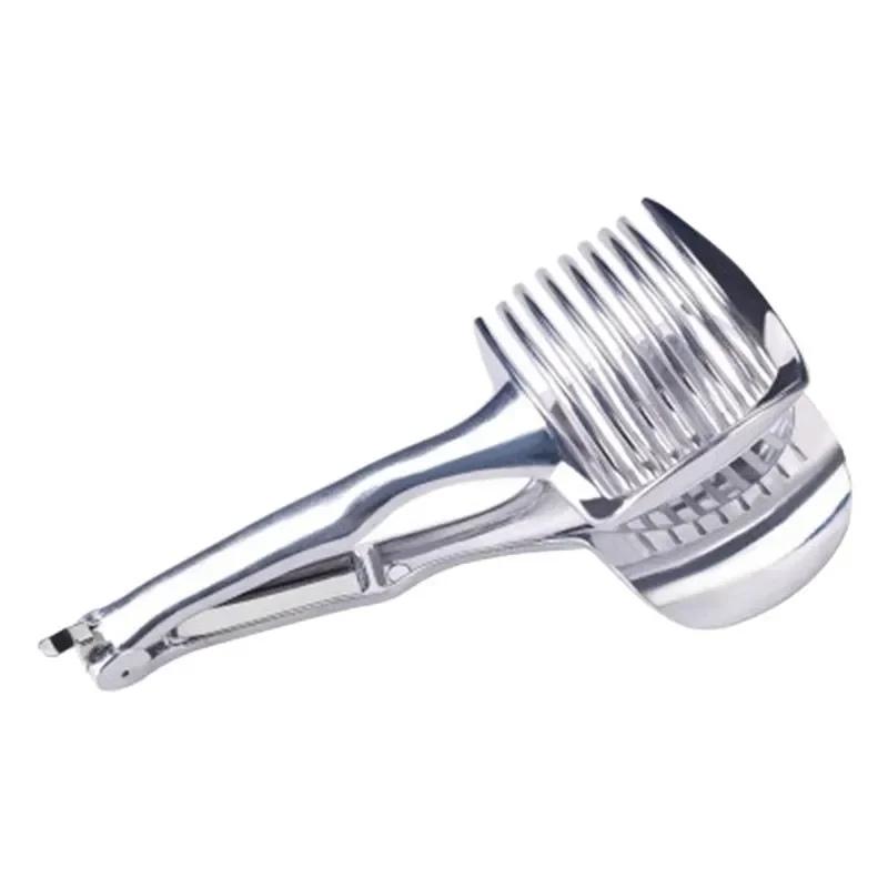 Alloy Lemon Slicer Multi-Function Fruit Divider with Handle Tomato Cutter Home Use Fruit Cutter Kitchen Tool Household Items 18cm серебряный