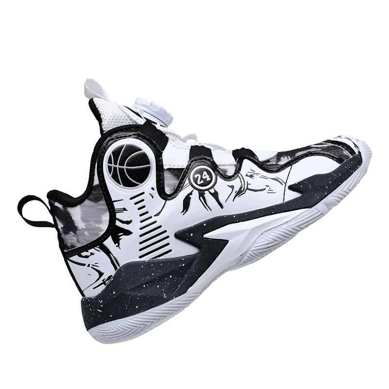 Детская обувь осень новые мальчики дышащие баскетбольные кроссовки для улицы нескользящие — фото 6