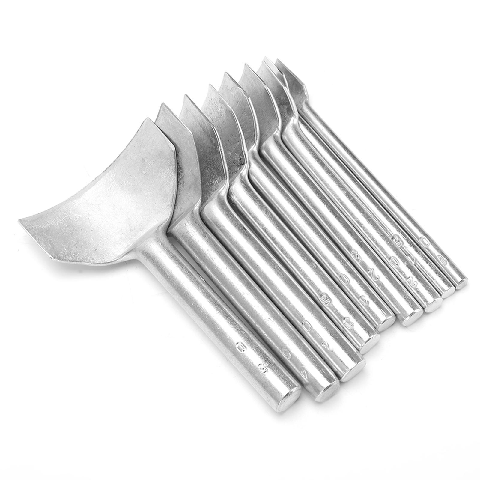 

9 шт. полукруглый пробойник стальной ручной для концов кожаных ремешков и кошельков полукруглый пробивной резак