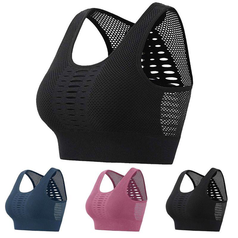 Women's Ultra-light Breathable Mesh Padded Sports Bra For Gym And Yoga Activities