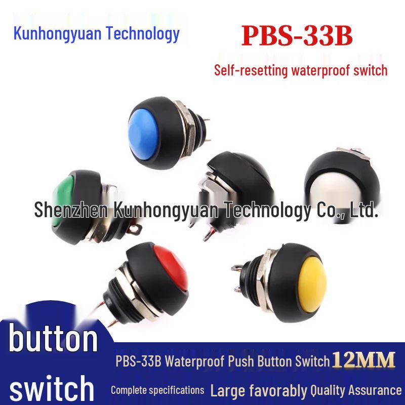 12MM PBS-33B Waterproof Momentary Button Switch