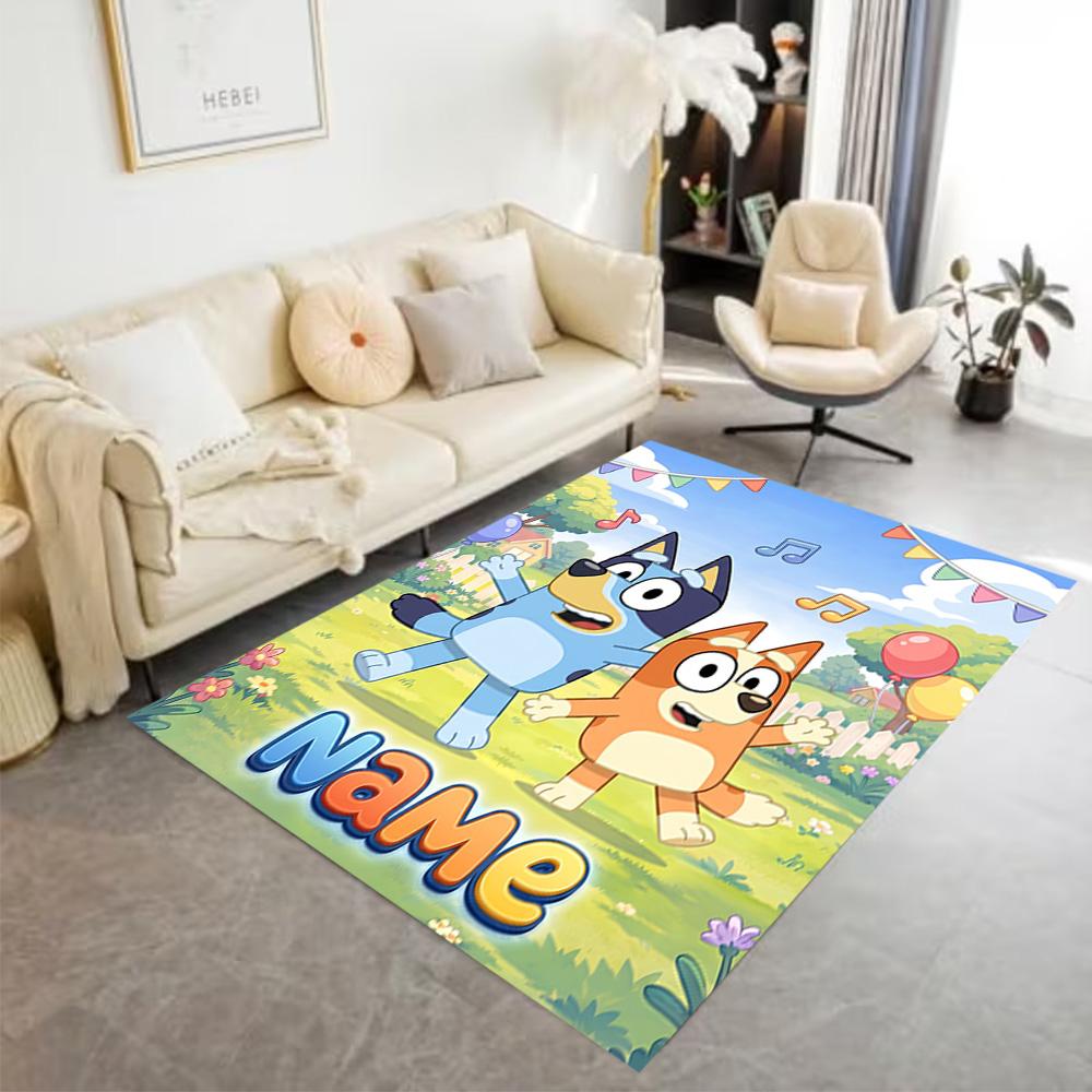 Paw Prints Adventure Personalized Name Floor Rug Office Rug Suitable for Balcony Decorate room Hallway Bedrooms Anti-slip Rug Anime Office Decor