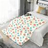 Macaronpolkadot Throw Lightweight 240G Flannel Blanket Soft Skin-Friendly For Summer Cooling